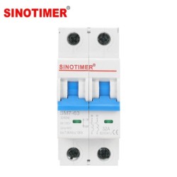 Siguranță automată DC bipolară SINOTIMER SM7-63, 32A, 1000V DC, 10kA, pentru sisteme fotovoltaice, montaj șină DIN